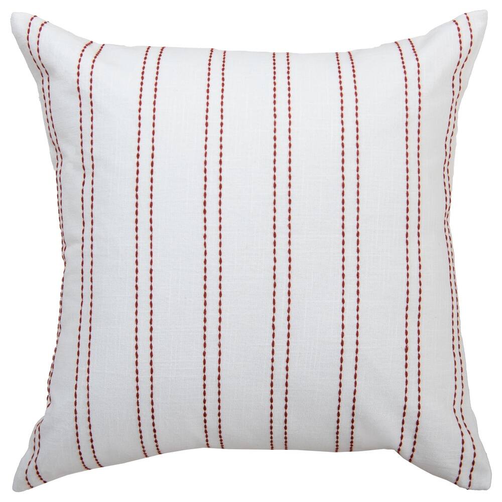 Rizzy Home Striped Embroidered Pillow