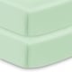 preview thumbnail 32 of 41, BreathableBaby All-in-One Fitted Sheet & Waterproof Cover for 52" x 28" Crib Mattress (2-Pack) Mint Green