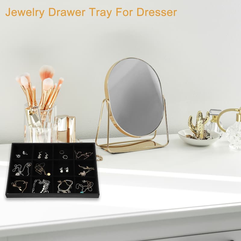 12 Grid Jewelry Tray Stackable for Rings Earrings Necklace Bracelet