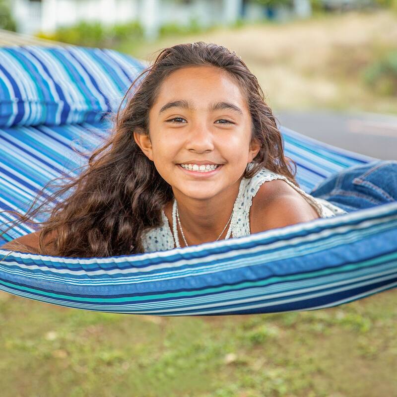78'' Quilted 2 Person Hammock Beach Swing with Spreader Bars&Pillow - 55.1*122*1