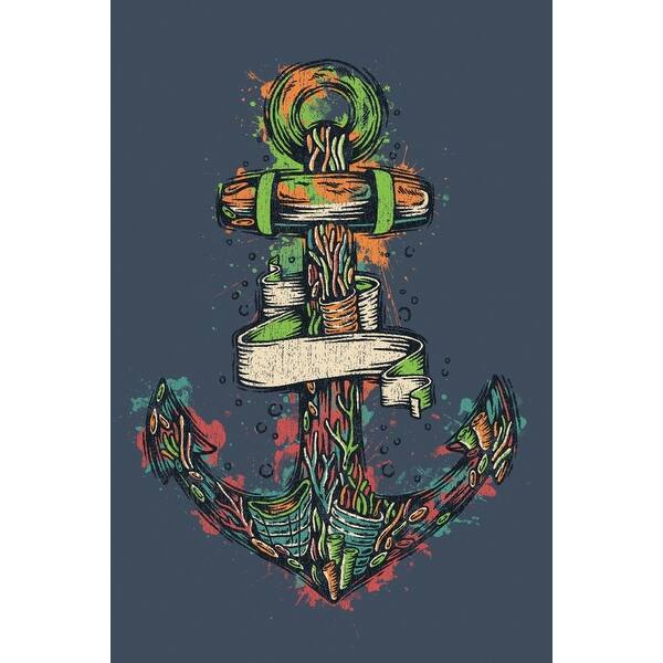 Anchor Colorful Paint Splatter Lantern Press Artwork Art Print Multiple Sizes Available 9 X 12 Art Print