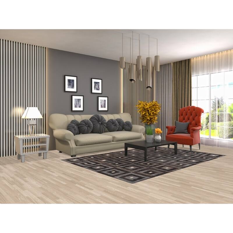 Contemporary Gabbeh Kashkoli Wool Area Rug Hand-knotted Bedroom Carpet - 5'3" x 7'11"