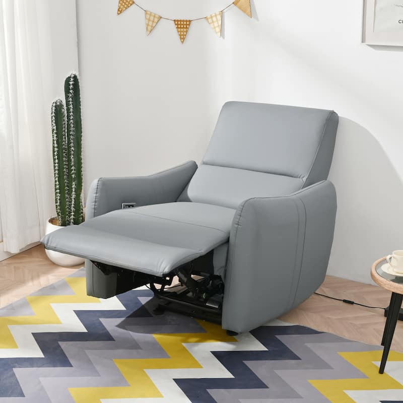 Power Recliner Chair Wall Hugger,Small Home Theater Seating with Lumbar Support,Single Recliner Sofa for Living Room