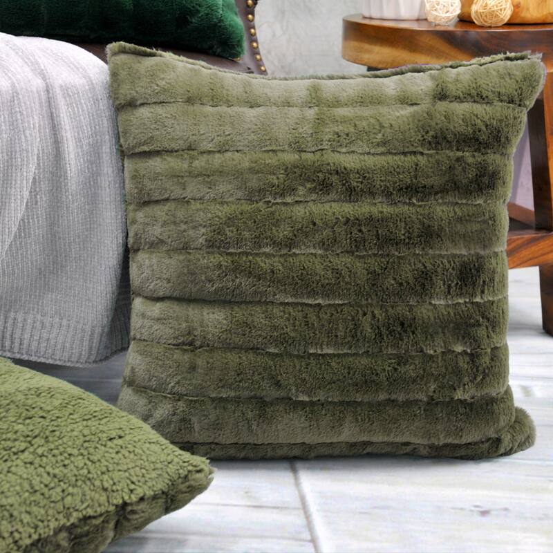 Serenta SuperMink Solid Color Throw Pillow Shell Cushion Cover Set