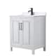 Option White / White Quartz Top / Matte Black Hardware