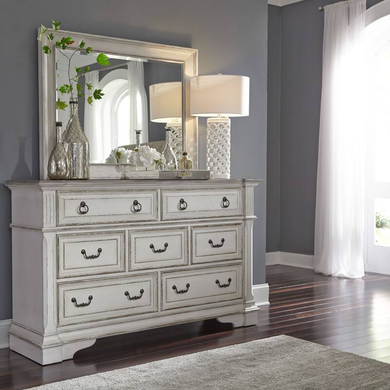 Liberty Furniture Abbey Park Panel Bed, Dresser & Mirror, Chest, Nightstand - California King, King, Queen