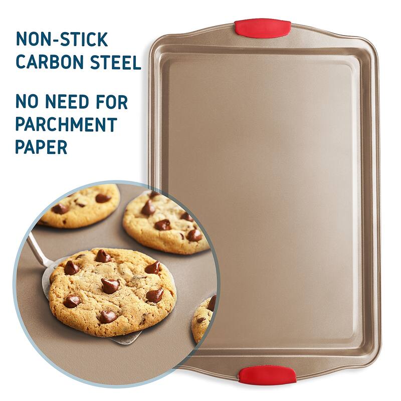 JoyTable Bakeware Set - Nonstick Bakeware Set With Silicone Handles & Utensils