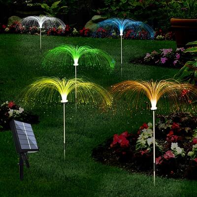 5pcs Solar Flower Lights Outdoor Garden Waterproof, Jellyfish Light
