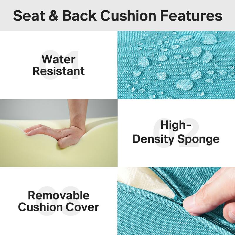 Ivora 24" W x 24" D x 6" T Water & Fade Resistant Outdoor Lounge Chair Replacement Cushion Set
