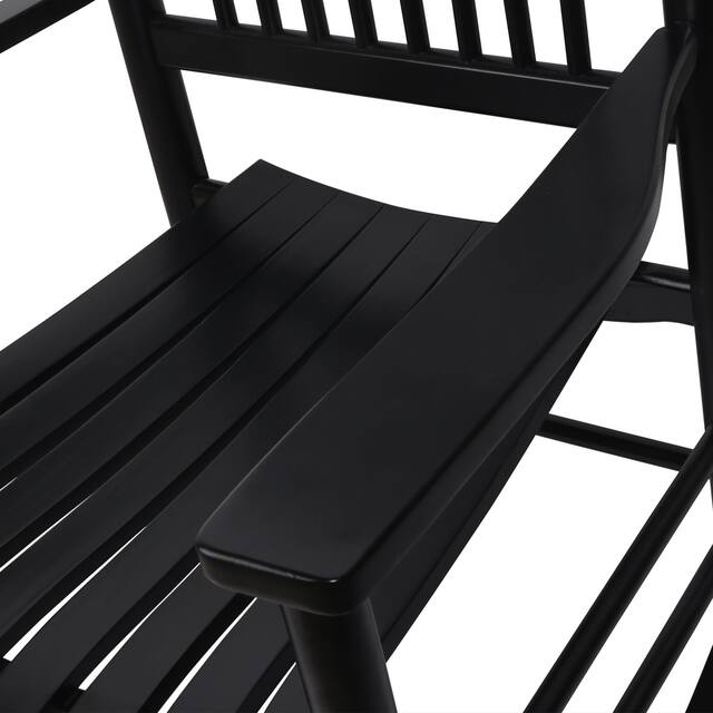 VEIKOUS Wood 3-piece Outdoor Rocking Chair and Folding Table Set