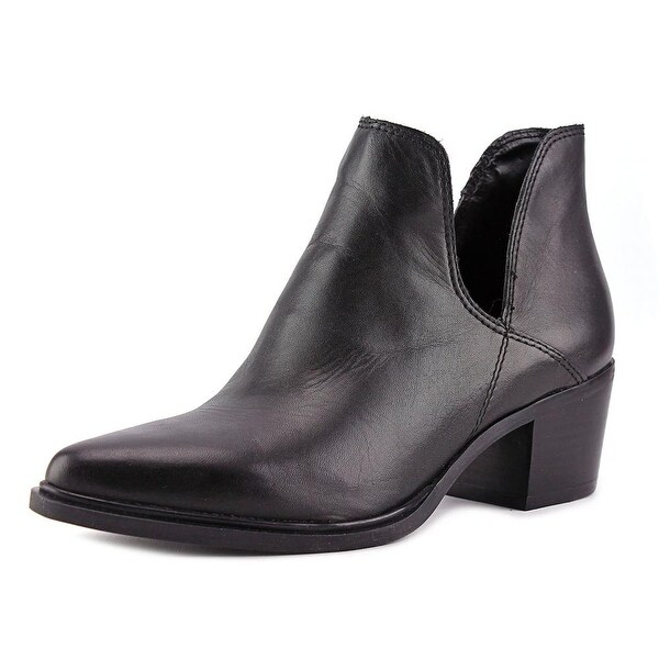Steven Steve Madden Dextir Women Pointed Toe Leather Black Bootie ... Steven Steve Madden Dextir Women Pointed Toe Leather Black Bootie