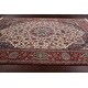 preview thumbnail 13 of 18, Wool & Silk Floral Ivory Isfahan Persian Area Rug Hand-Knotted - 8'5" x 11'9"