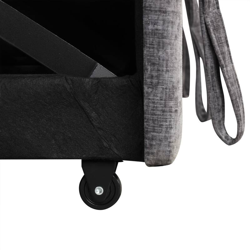 89'' Upholstered Sectional Sofa Bed with Storage Space