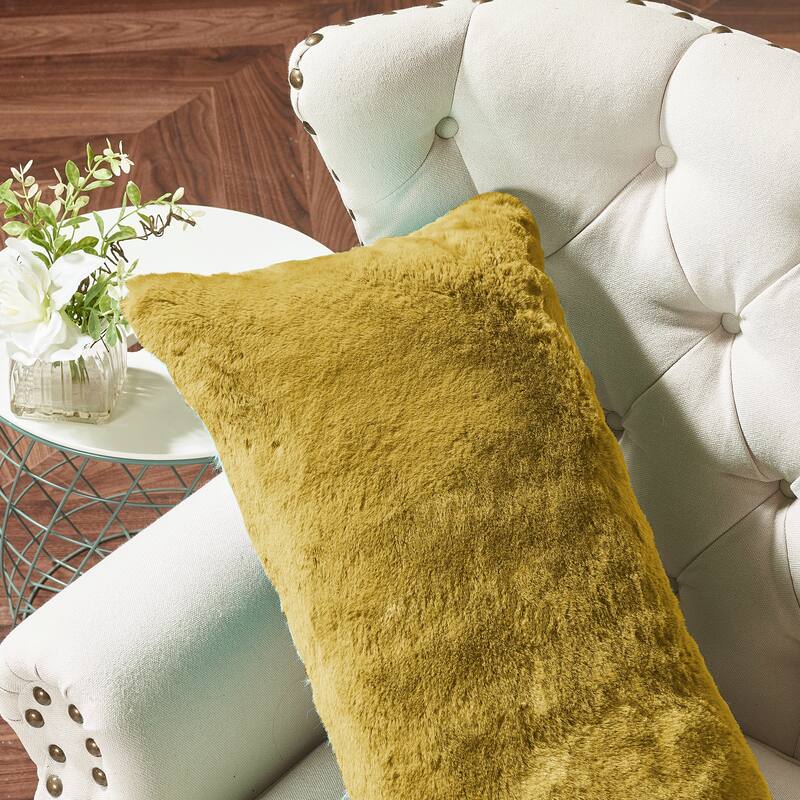 Serenta Heavy Fauxfur Pillow Shell 2 PC Set, NO INSERT