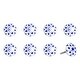 preview thumbnail 38 of 65, Knob-It Vintage Handpainted Ceramic Knobs (8-Pack) White/Blue