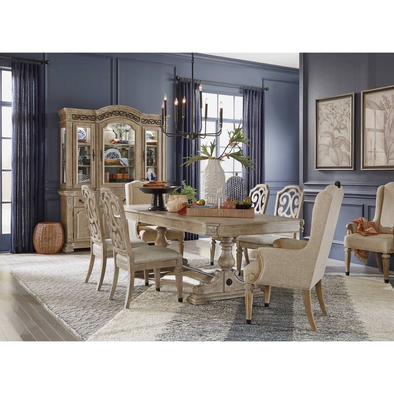 Magnussen Home Marisol Fawn Upholstered Host Chair Two Pack - 27''W x 25.13''D x 45.38''H