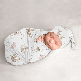 Woodland Deer Floral Girl Baby Cocoon and Beanie Hat Sleep Sack - 2pc ...
