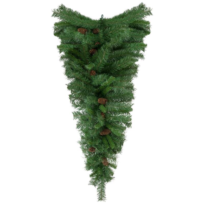 42" Black River Pine Artificial Christmas Teardrop Swag Pine Cones