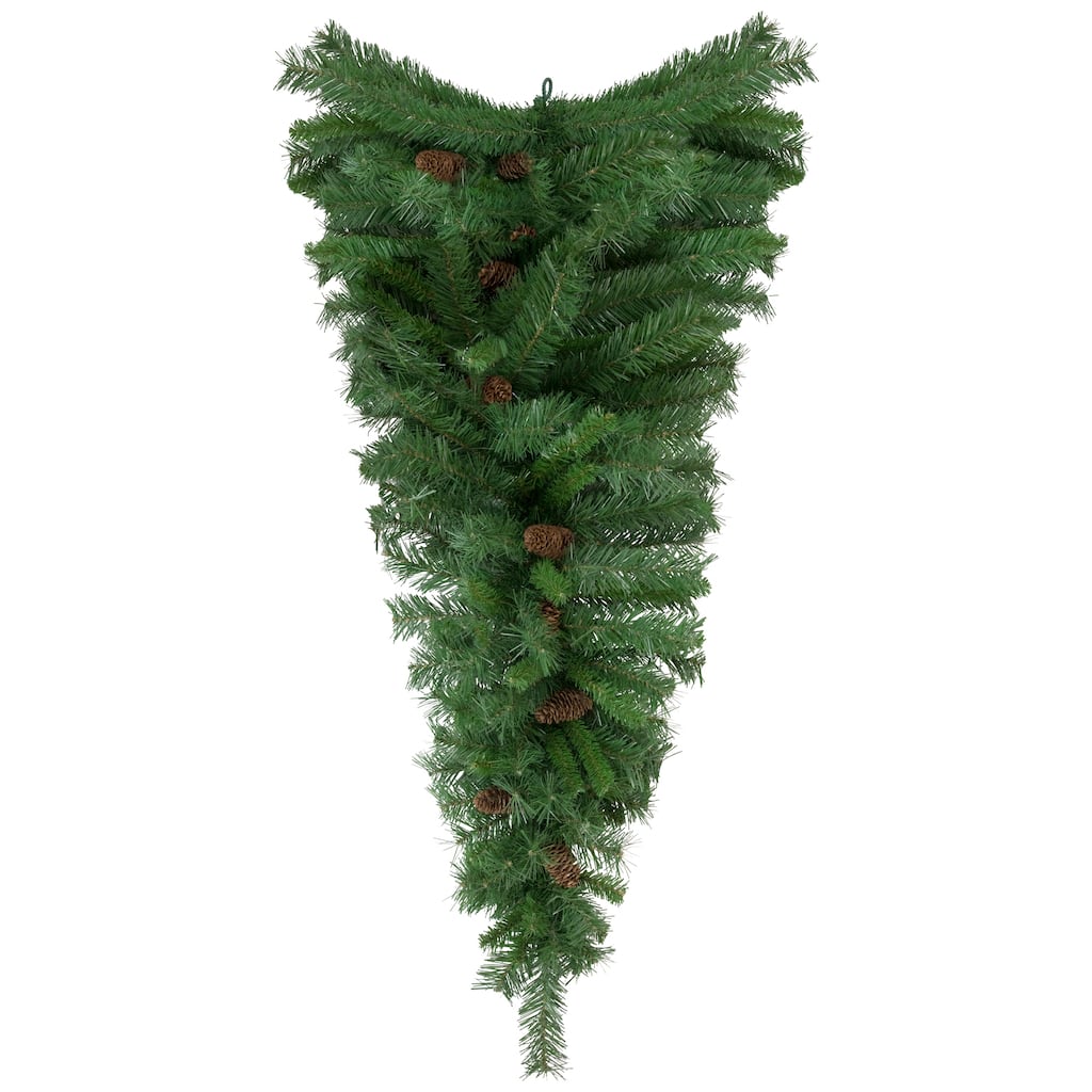42" Black River Pine Artificial Christmas Teardrop Swag Pine Cones