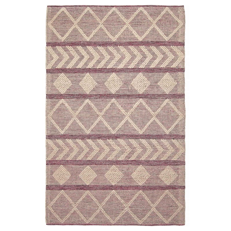 ECARPETGALLERY Braid weave Sienna Khaki Wool Rug - 5'2 x 8'2 - Khaki - 5'2 x 8'2