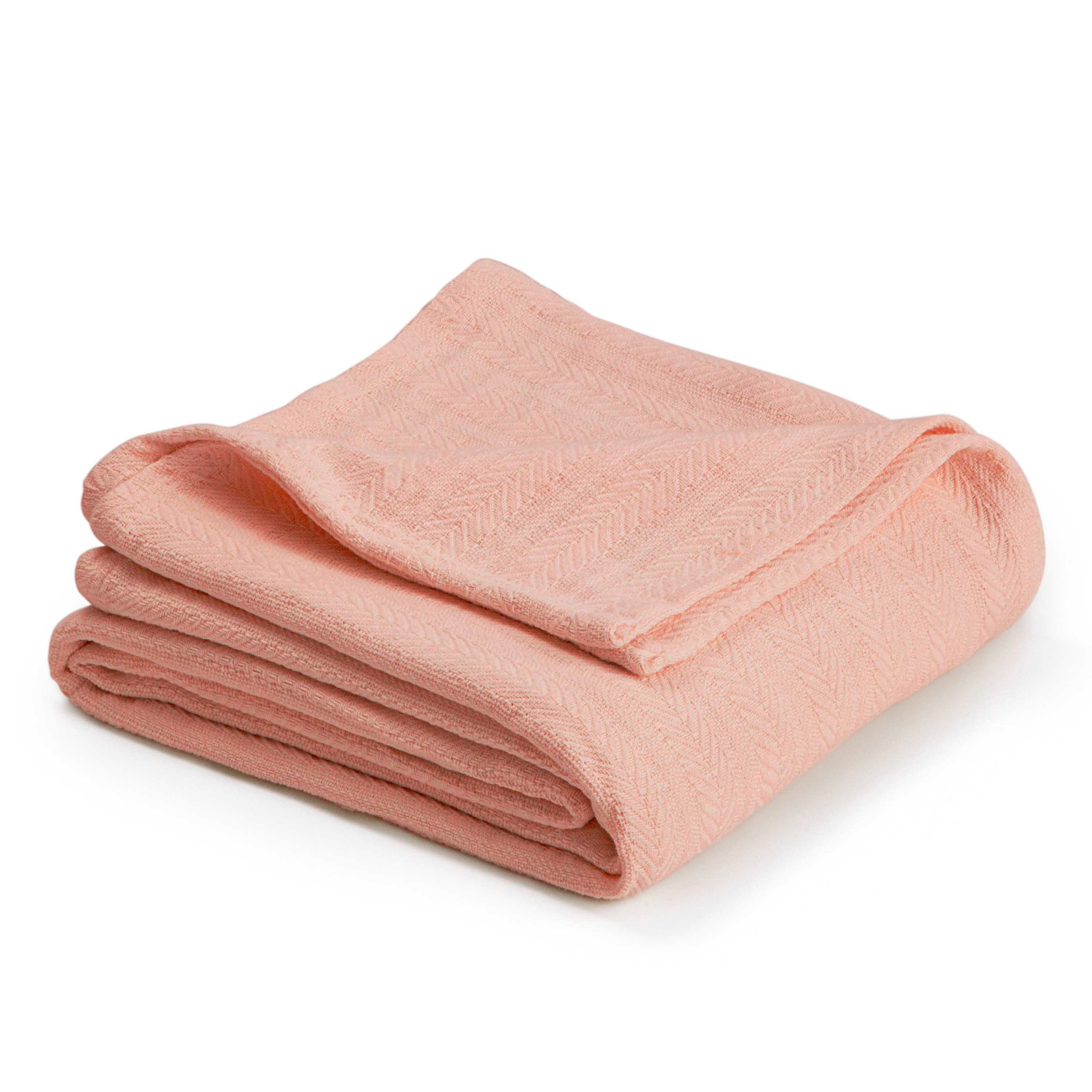Pink vellux blanket cheap