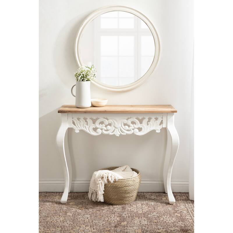 Kate and Laurel Antonella Wood Console Table - 38x13x30