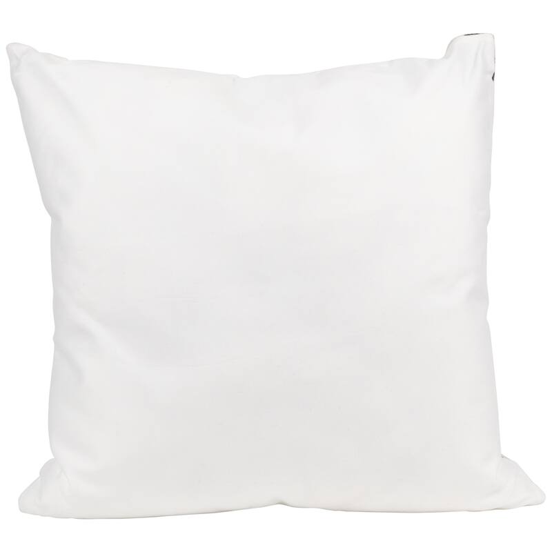 18" White and Black Forest Trees Worsted Christmas Square Throw Pillow