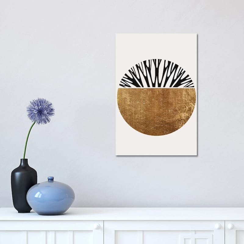 iCanvas "Abstractika - Gold" by Kubistika Canvas Print - 18x12x1.5