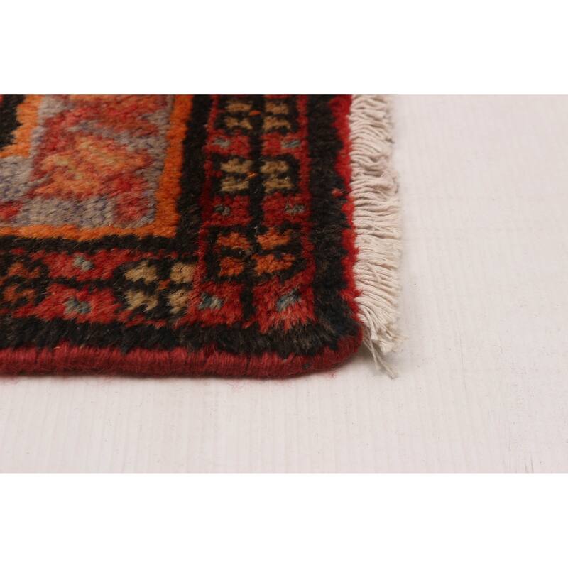 Andelz Navy, Red Rug 3'3" x 12'10" - 3'3 x 12'10