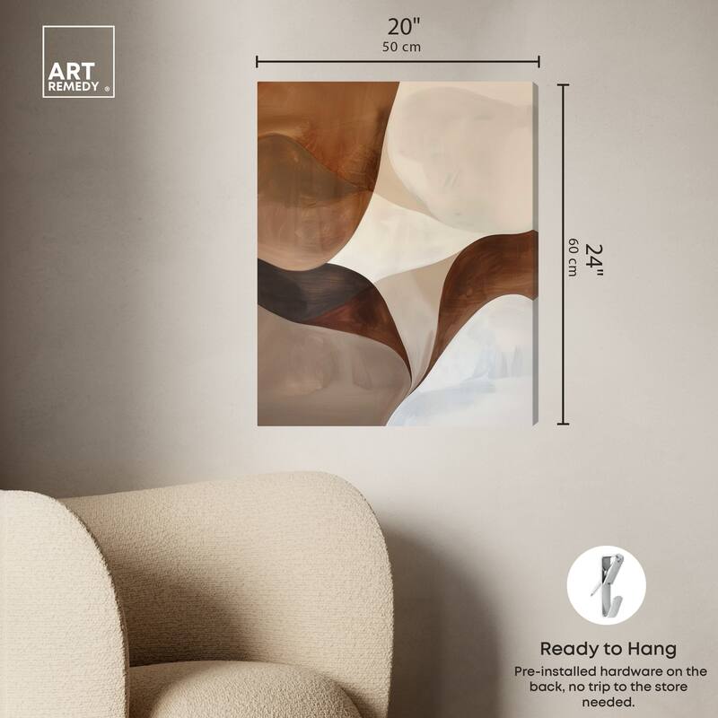 Art Remedy Dream Away Ii Gallery Wrapped Abstract Shapes 1 Piece Canvas Wall Art