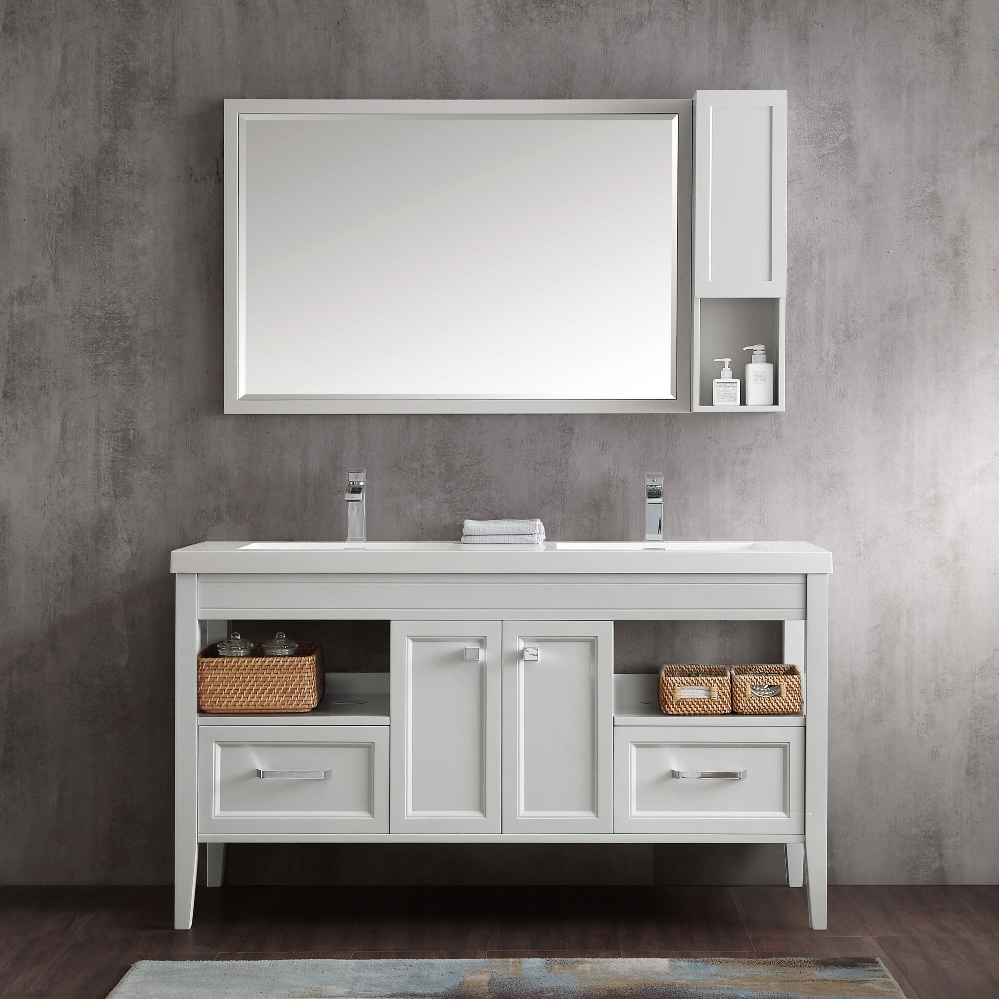 Tarkington 60" Double Bathroom Vanity Set