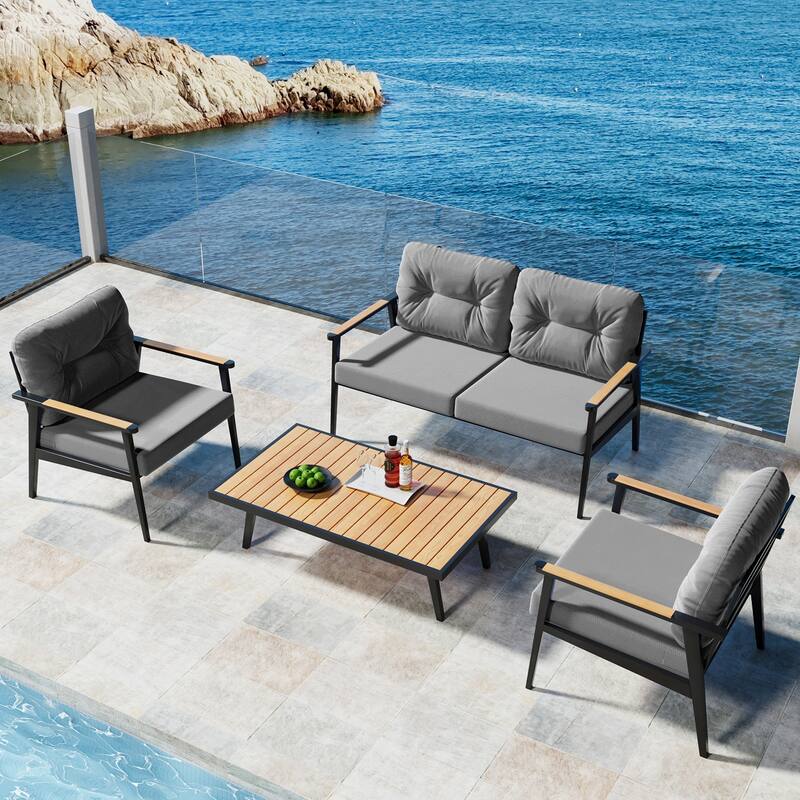 WINSOON 24x24 Inch Outdoor Deep Seat Cushion Set,Waterproof and Resistant