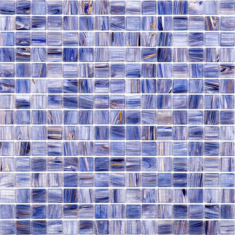 Apollo tile 12" x 12" Celestial Glossy Blue White Glass Tile (20 sq ft/case) - 20 Pack