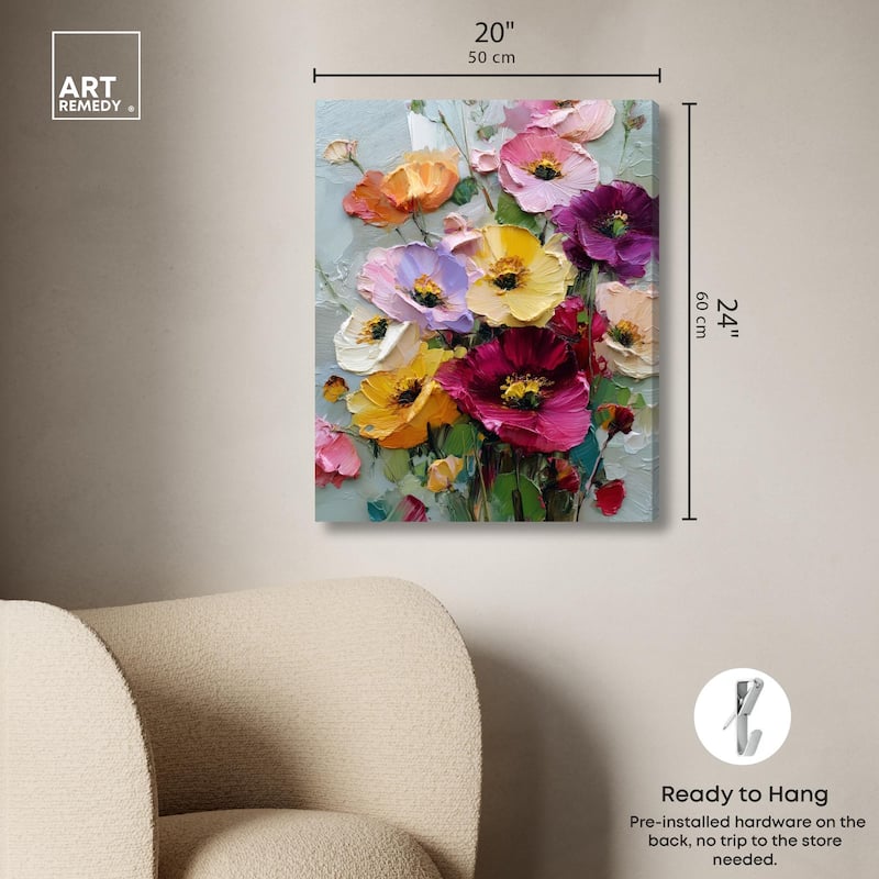Floral Texture I Canvas by Art Remedy, Gallery Wrapped