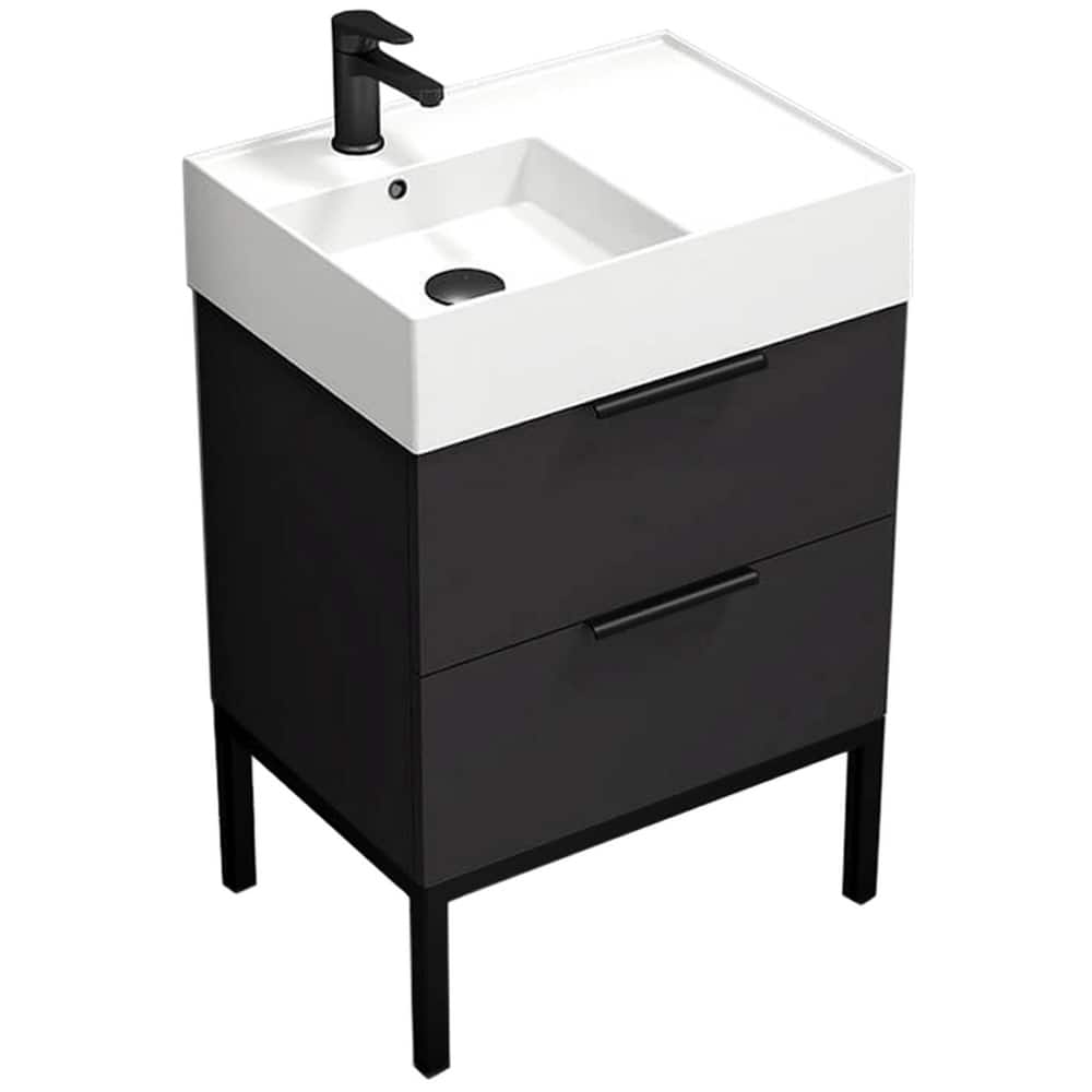 Nameeks Derin-2417 Derin 24" Free Standing Single Basin Vanity Set