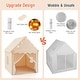 preview thumbnail 6 of 13, Breathable Kids Play Tent with Mesh Windows and Star Lights - 41.5" x 48" x 53.5" (L x W x H)