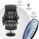 preview thumbnail 14 of 27, MCombo Swivel Recliner with Ottoman, Reclining Chair with Massage, Faux Leather Lounge Chair