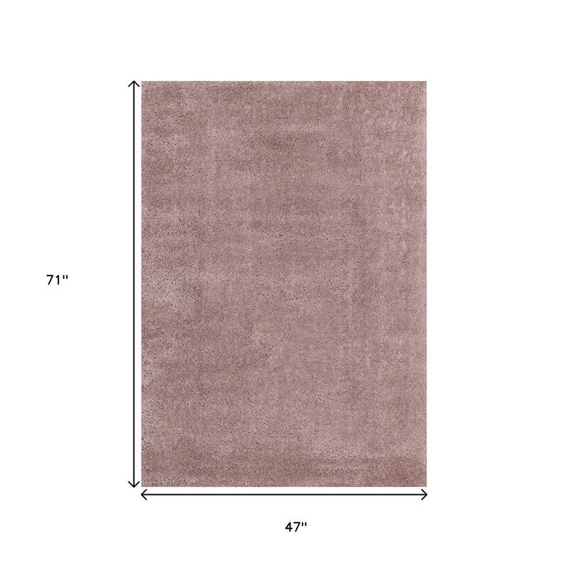 HomeRoots Solid Color Modern Rectangle Area Rug - 4' X 6'