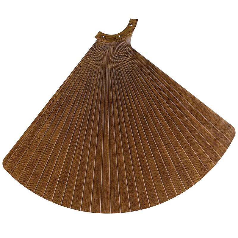 TriAire 52 inch Indoor/Outdoor Pleated Ceiling Fan Blade Set of 3 - 52 Inch - Koa