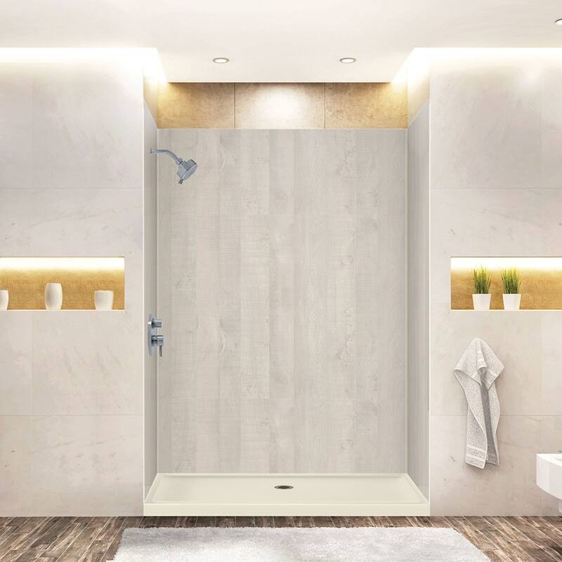 Transolid Expressions 60-in X 32-in X 96-in Glue to Wall Shower Kit - 32" x 60" x 96" - 32" x 60" x 96"