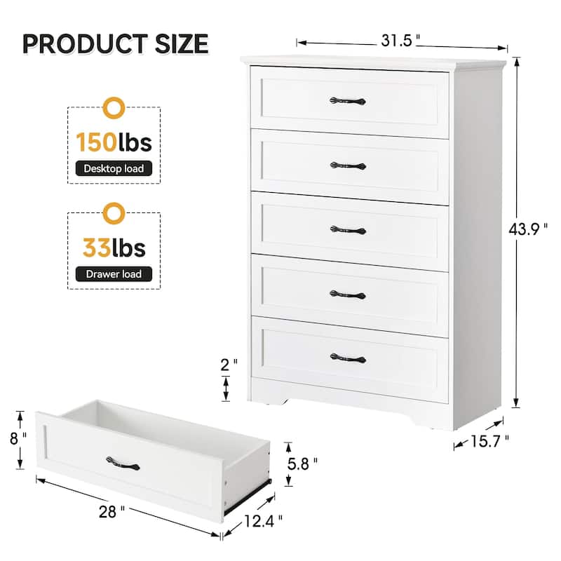 Elam Grey Dresser Closet Storage Tower Organizer for Bedroom