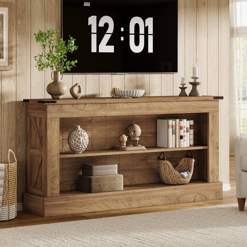 White Stand for 75-Inch TV, Farmhouse