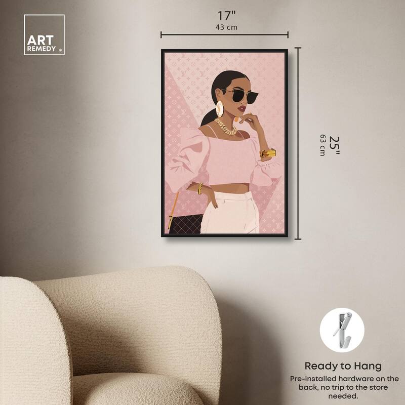 Simple Pink Look Canvas by Art Remedy