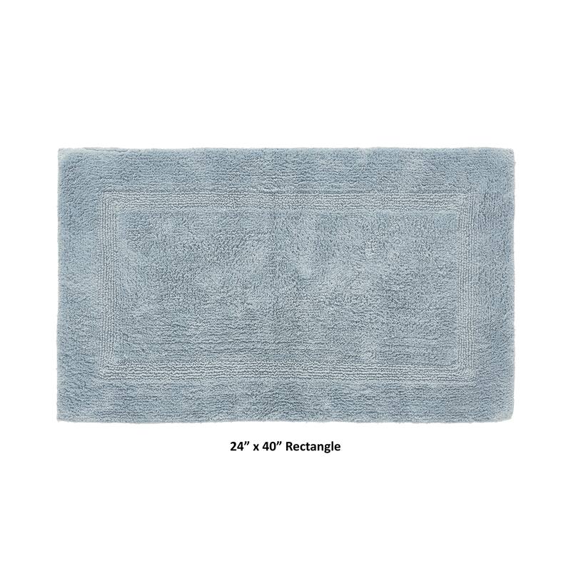 Better Trends Bath Rugs 100% Cotton Reversible Highly Water Absorbent Bathroom Rug for Shower, Sink, Bath Mats - Lux Collection