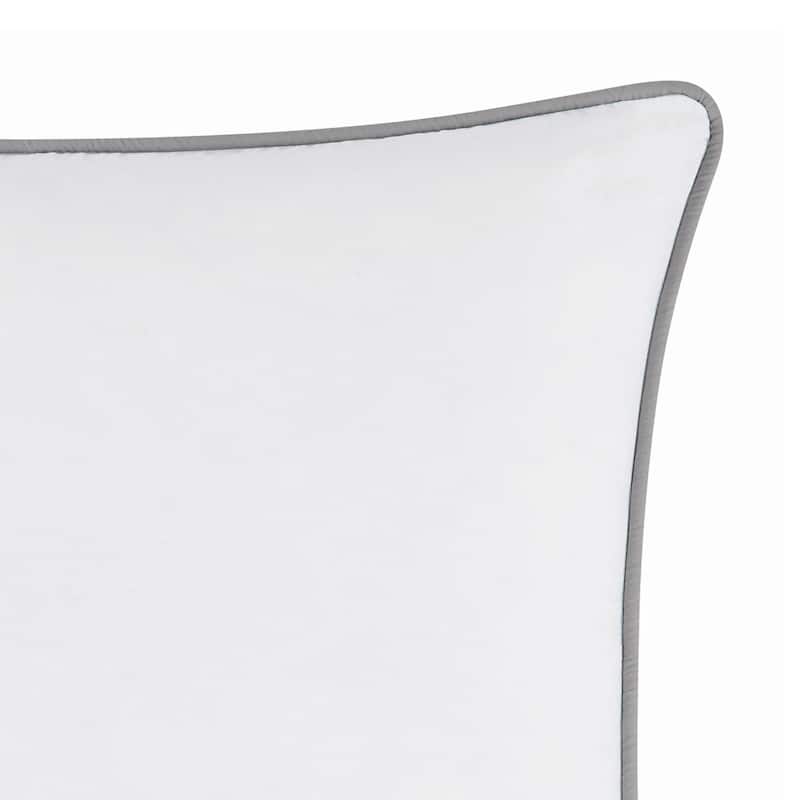 Brooklyn Loom Solid Contrast Piped Decorative Pillow