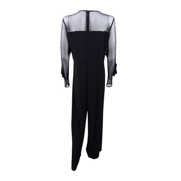 r & m richards illusion ruffle jumpsuit