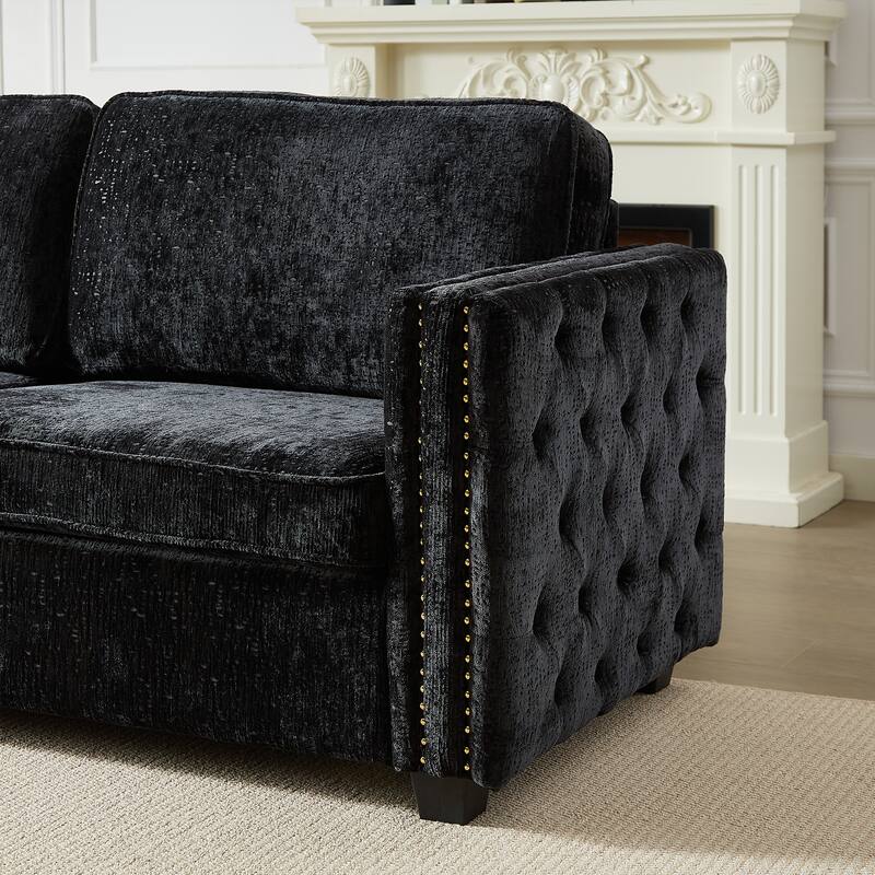 Luxurious Chenille Couch with Sleeper Sofa Bed, Easy Assembly, and Ultimate Comfort