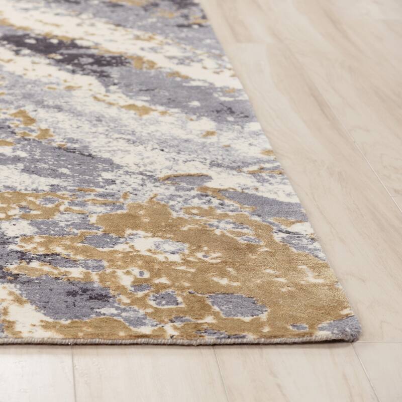 Alora Decor Belice Transitional Gray/Multi Wool/Tencel Blend Area Rug