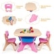 preview thumbnail 9 of 8, Gymax Plastic Children Kids Table & Chair Set 3 PC Play Furniture