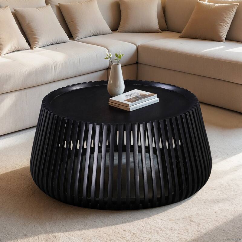 Elara 31 in. Drum Coffee Table